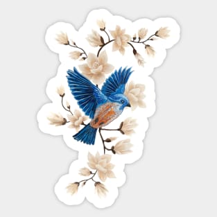 Blue Song Bird Sticker